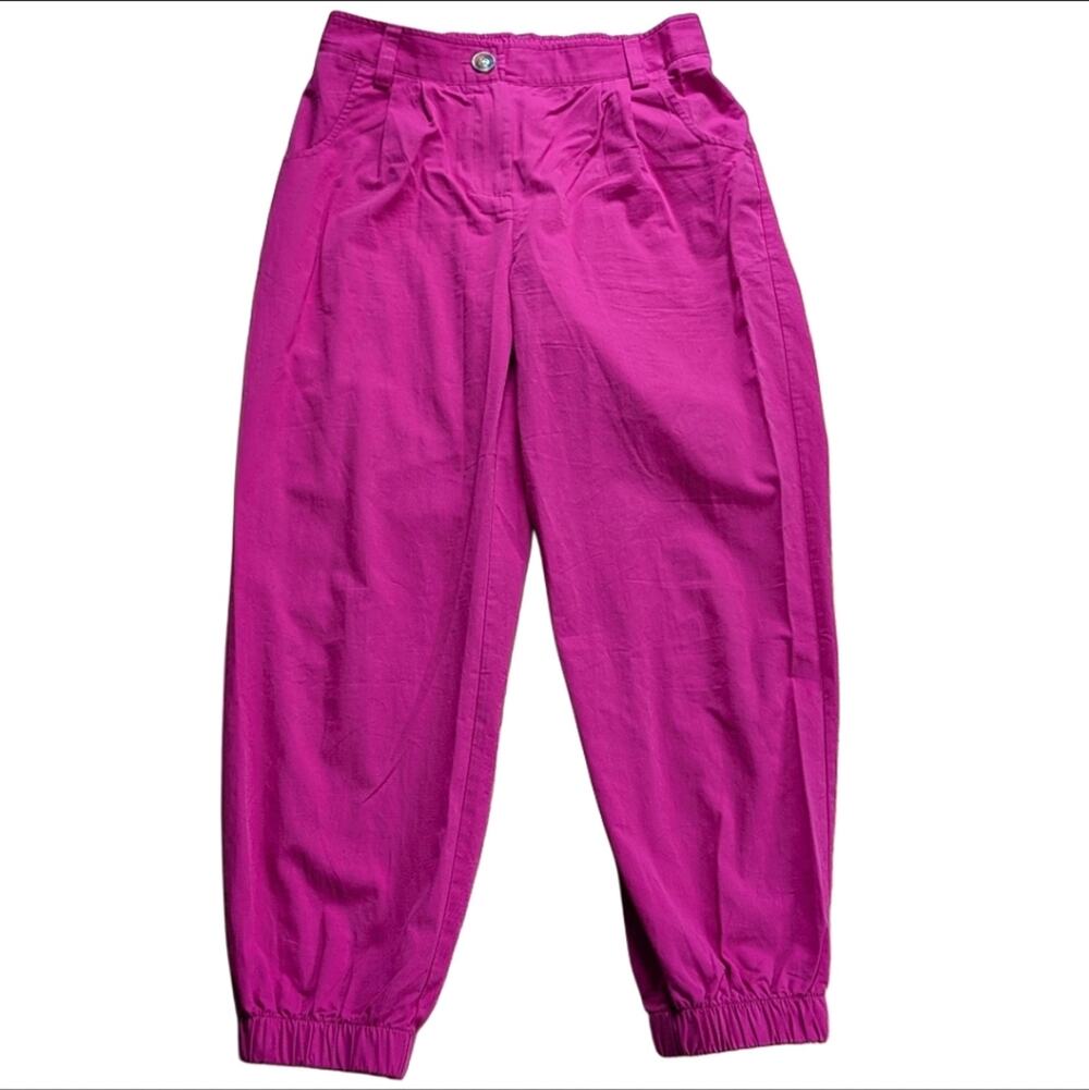 Halara Pink Mid Rise Zipper Pocket Casual 100% Cotton Comfy Cropped Joggers
